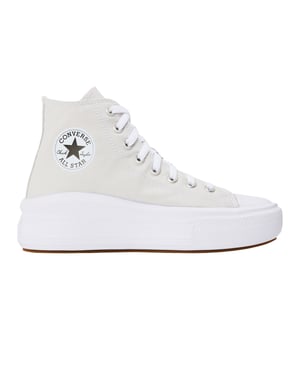 Converse Chuck Taylor canvas platform hoge sneakers voor dames (Grijs)