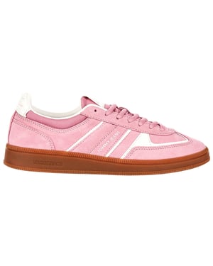 Tommy Jeans Greenwich suède platte sportschoenen voor dames (Roze)