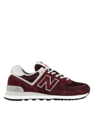 New Balance 574 Classic suède sportschoenen voor heren (Wijn)