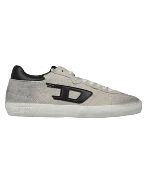 Diesel Heren S-Leroji leren sportschoenen (Zilver)