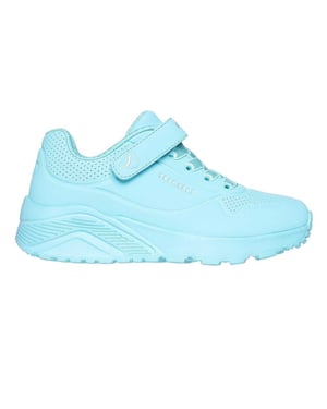Skechers Uno Lite leren sportschoenen voor kinderen (Turquoise)