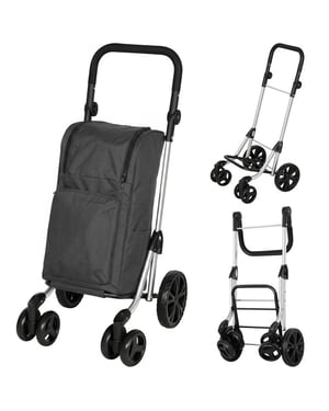 4goodz Boodschappentrolley 46 liter opvouwbare boodschappenwagen met koeltas -