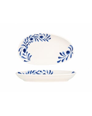 Bonna Serveerschaal lavis blue porselein 25x14 cm (380cc) set van 2