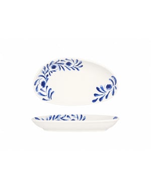 Bonna Serveerschaal lavis blue porselein 20x12 cm (240cc) set van 2