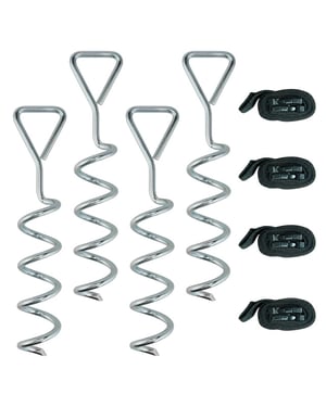 4goodz Trampoline grondankerschroef 4-delige set 32 cm spiraalvormige ankers
