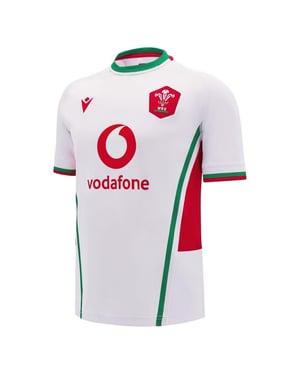 Macron Heren 24/25 Welsh Rugby Union uittenue (Wit, Groen)