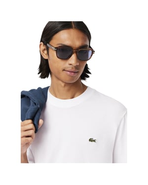 Lacoste Heren Geborduurd T-shirt met logo (Wit)