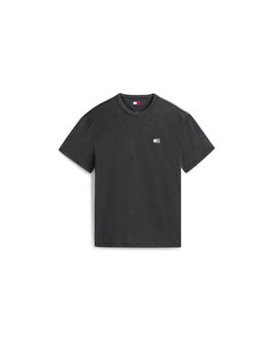 Tommy Jeans Heren Tonaal Badge T-shirt (Zwart)