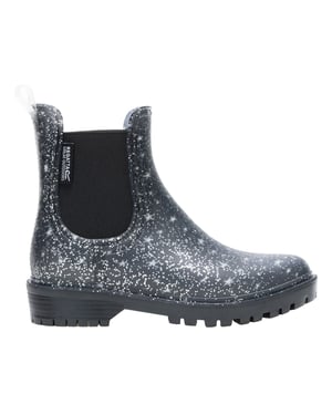 Regatta Childrens/Kids Harriet II Glitter Star Wellington Boots (Black)