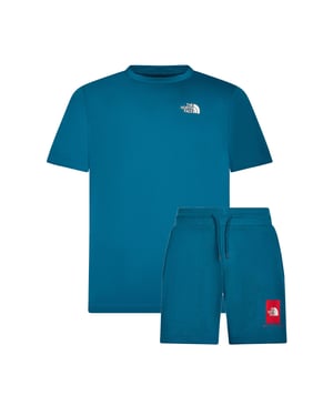 The North Face Redbox T-Shirt and Shorts Set Blue
