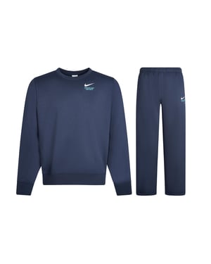Nike Athletic Crew Neck Tracksuit Set Blue