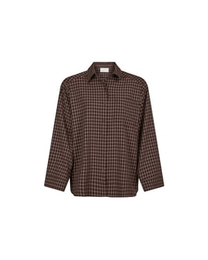 Neo Noir anella check shirt 170207 345 chocolate plum