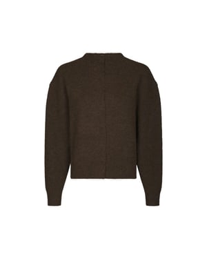 Neo Noir dione fluffy knit cardigan 168537 205 brown melange
