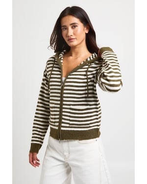 Stripe Knitted Hoody