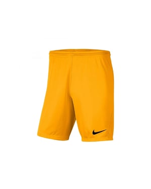 Men's Nike Park Iii Dri Fit Slim Fit Football Shorts in Yellow