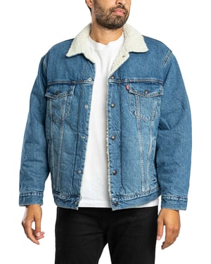 Levi's Relaxte Sherpa-Jas, Blauw