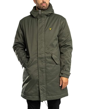 Lyle & Scott Gewatteerde Parka Met Fishtail-Achterkant, Groen