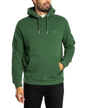 Superdry Essential-Hoodie Met Logo-Pullover, Groen