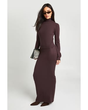 Knitted Roll Neck Jumper and Maxi Skirt Co-Ord