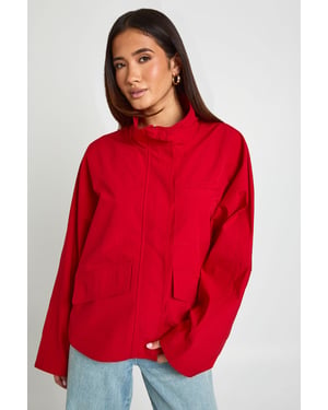 Funnel Neck Oversized Jacket