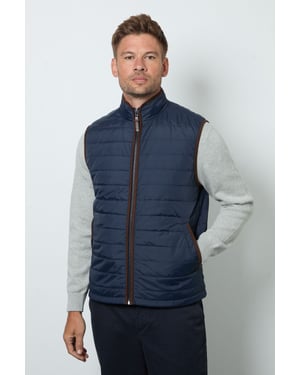 Navy Quilted Gilet