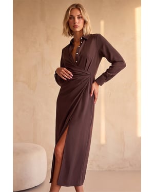 Gathered Shirt Dress