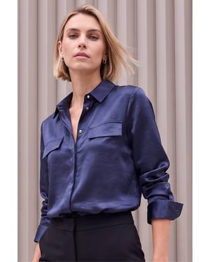 Satin Long Sleeve Shirt