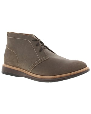 Clarks Mens Chukka Boots Chantry Mid Grey Waxy Suede Lace Up grey