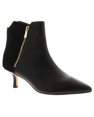 Clarks Womens Ankle Boots Violet 55 Zip Black Leather Zip black