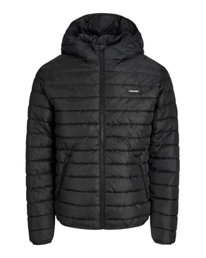 Jack & Jones Mens Puffer Jacket Hooded Zip Pockets