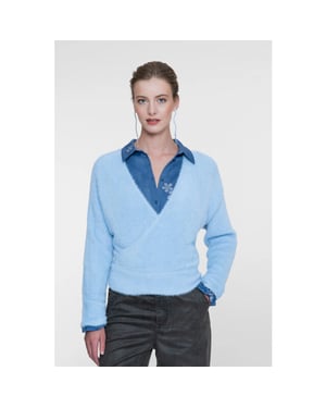 Geisha 64512-10 625 cross over hairy top blue