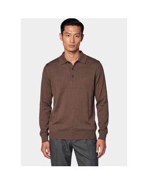 Bos Bright Blue Polo lange mouwen heren 3018900/649