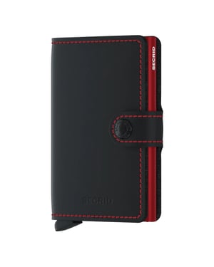 Secrid Miniwallet matte black & red