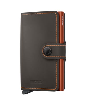 Secrid Miniwallet matte truffle & orange