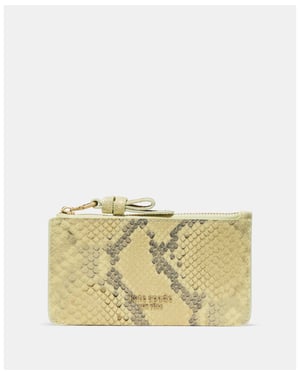Loop Snake Embossed Zip Card Case
