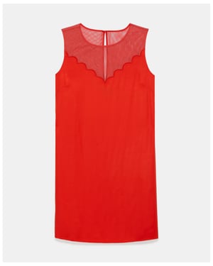 Scallop Shift Dress