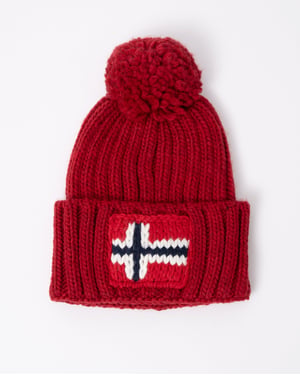 Logo Detail Hat in Dark Red