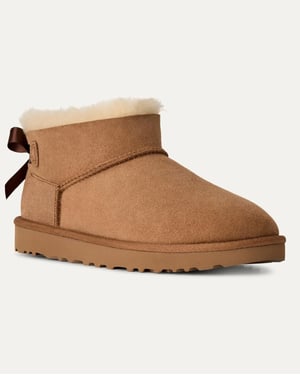 Logo Detail Boots in Tan