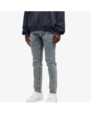Represent Detroyer Mens Blue Cream Jeans