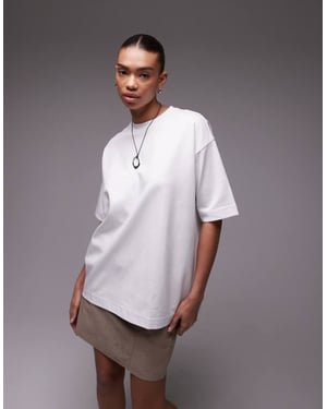 ARKET interlock lång linje kortärmad t-shirt i vitt