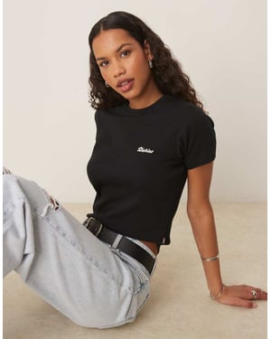 Dickies Lewistown broderad logotyp lång t-shirt för barn i svart
