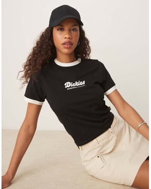 Dickies Lewistown ringer baby tee i svart