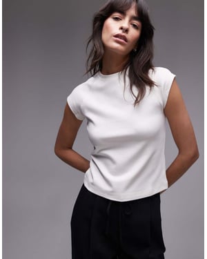 & Other Stories jersey slim fit topp med korta ärmar i vitt