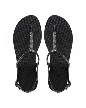 Havaianas You Riviera Crystal Womens Black Sandals