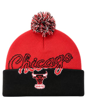 Mitchell & Ness NBA Chicago Bulls Double Take Knit Red Beanie