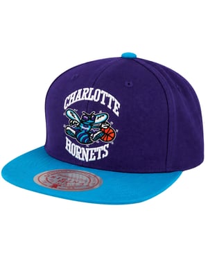 Mitchell & Ness NBA Charlotte Hornets Wool 2 Tone Tone Blue Cap