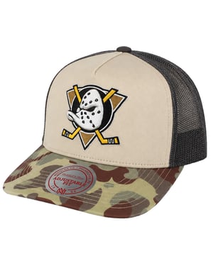 Mitchell & Ness NHL Anaheim Ducks Hidden Trucker Beige Cap