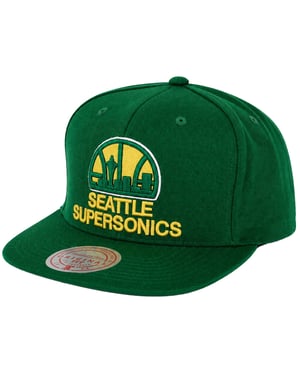 Mitchell & Ness NBA Seattle Supersonics Team Ground Green Cap