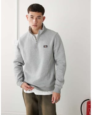 Dickies Oakport liten logotyp kvartziptröja i gråmelange