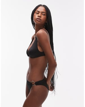& Other Stories triangelformade bikiniunderdelar i svart med ringdetalj